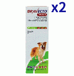 ブラベクトトリウノ >10kg-20kg | 3錠x2箱 | ノミ | マダニ | フィラリア