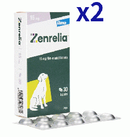 ゼンレリア 15mg | アトピー | 犬用 | アレルギー | 皮膚炎 | 30錠x2箱