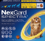 ネクスガードスペクトラ | 小型犬用 | 3.5-7.5kg | 6錠 | フィラリア | ノミダニ