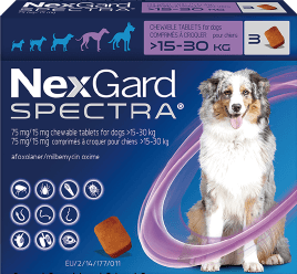 ネクスガードスペクトラ | 大型犬用 | 15-30kg | 予防 | 3錠入