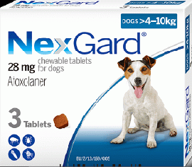 ネクスガード 28mg | 小型犬用 | 4-10kg | 3錠入