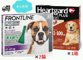ハートガードプラスとフロントラインプラスセット | L | 大型犬 | 6ヶ月分 | セット