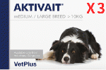 アクティベート | AKTIVAIT | 中型犬用 | 大型犬 |脳 | シニア|60錠x3箱