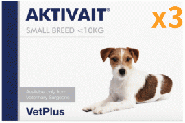アクティベート | AKTIVAIT | 小型犬用 | 10kg未満 |脳 | シニア|60錠x3箱