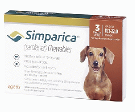 シンパリカ 20mg | 5.1-10.1kg | 小型犬用 | 3錠入