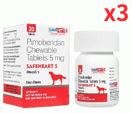 セーフハートチュアブル | 犬用 | 5mg | 30錠x3 | 心臓