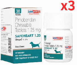 セーフハートチュアブル | 犬用 | 1.25mg | 30錠x3 | 心臓