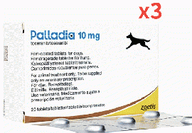 パラディア 10mg | 犬用 | 20錠| 3箱 | 肥満細胞腫