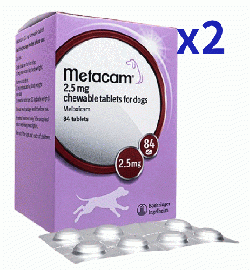 メタカム チュアブル 2.5mg | 84錠x2箱 | 犬 | 非ステロイド系 | 消炎鎮痛